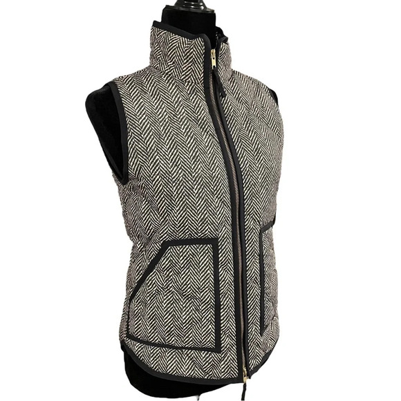 J. CREW Excursion Herringbone Vest Down Filled XXS - Picture 8 of 8